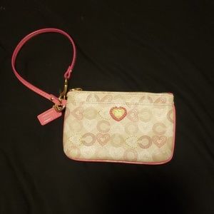 Small authentic Coach wristlet